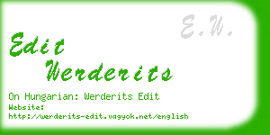 edit werderits business card